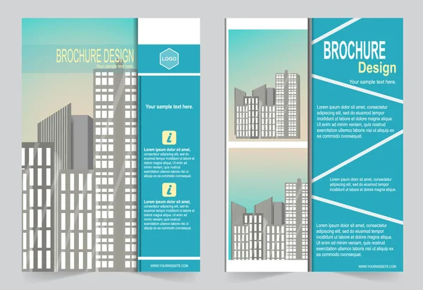 Broschüre Vorlage Flyer Design blaue Vorlage — Stockvektor