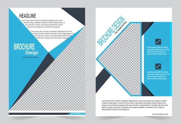 Дизайн листовки Blue Brochure — стоковый вектор