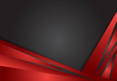 Kırmızı ve siyah katmanı geometrik arka plan soyut