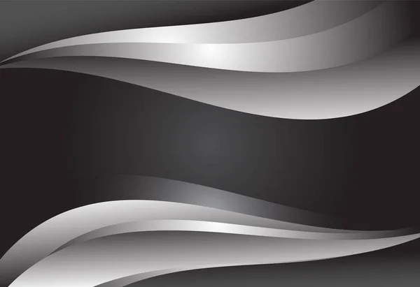 Schwarze Verlaufskurve und gewellter geometrischer Hintergrund — Stockvektor