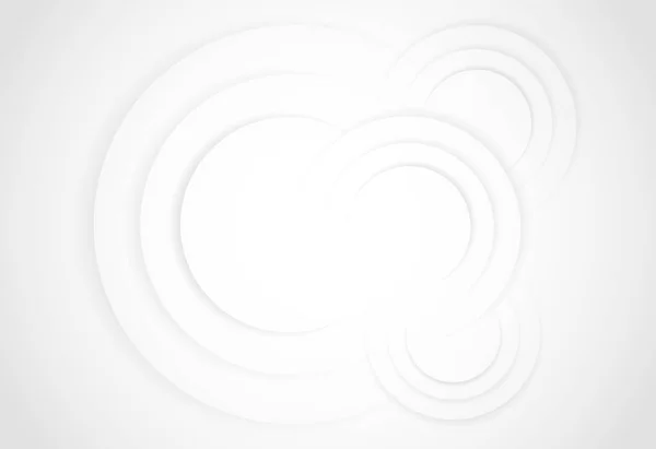 白のグラデーションの抽象的なライン円背景 — ストックベクタ