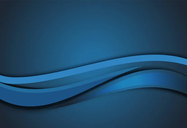 Blauwe kleurovergang kromme materiaalontwerp overlapping achtergrondlaag — Stockvector