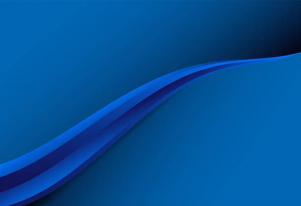 Blauwe kleurovergang kromme materiaalontwerp overlapping achtergrondlaag — Stockvector