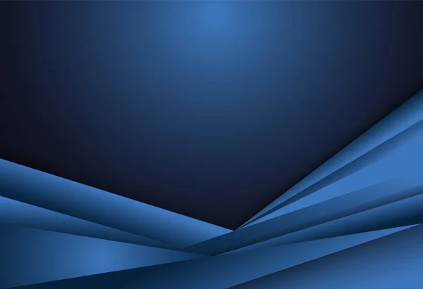 Blauer Farbverlauf geometrischer Hintergrund Materialdesign Überlappungsschicht — Stockvektor