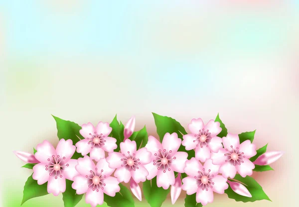 Flores en color pastel, fondo de la naturaleza — Vector de stock