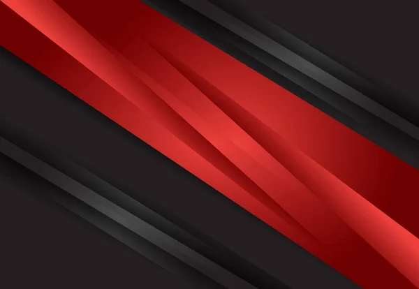 Vörös és fekete absztrakt réteg geometriai anyagi design háttere — Stock Vector