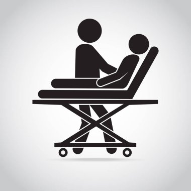 Acil tıbbi hizmetleri kavramı, kurtarma simgesi, tıp kavramı