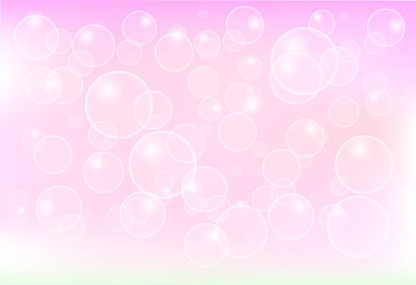 Abstrakte Blase schwebt auf rosa Vektor Illustration Hintergrund — Stockvektor