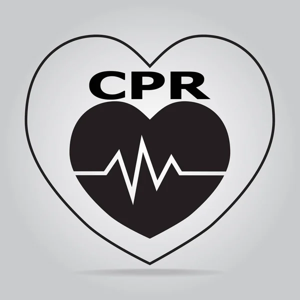 CPR, cardiopulmonalis újraélesztés ikon. — Stock Vector