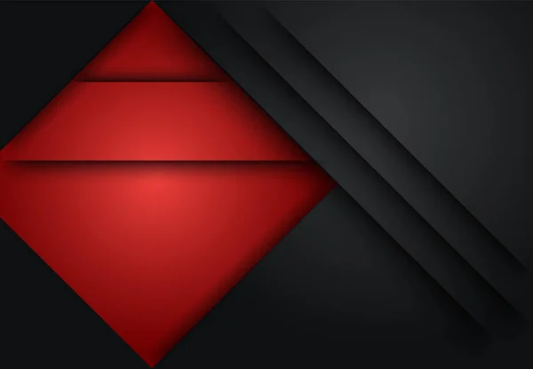 Czerwony i czarny streszczenie warstwy tło geometrycznych dla karty, ann — Wektor stockowy