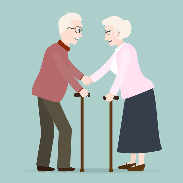 Символ пожилого человека. векторная иллюстрация пожилых людей
