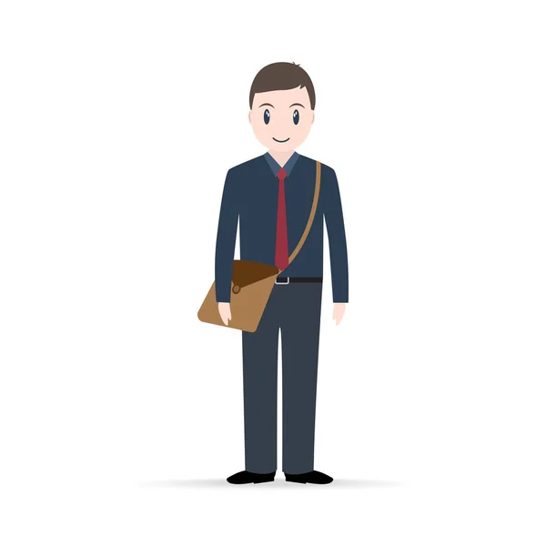 Man with shoulder bag icon. Personel icon — Stock Vector