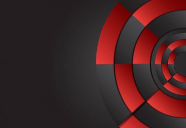 Kırmızı ve siyah katmanı geometrik arka plan kartı, ann soyut