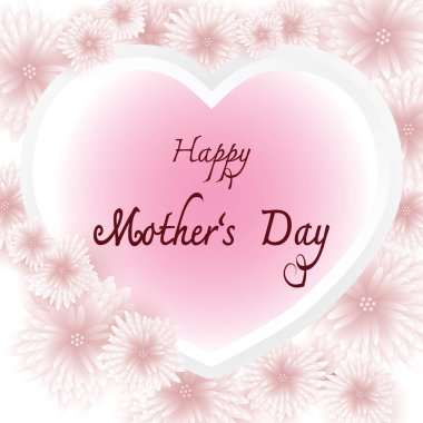 Mutlu anneler günü metin kağıt arka plan sanat. H ile pembe çiçek