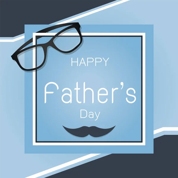 Happy Father's day pozdrowienie na niebieskim tle — Wektor stockowy