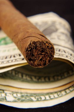 Doları banknot üzerinde pahalı puro
