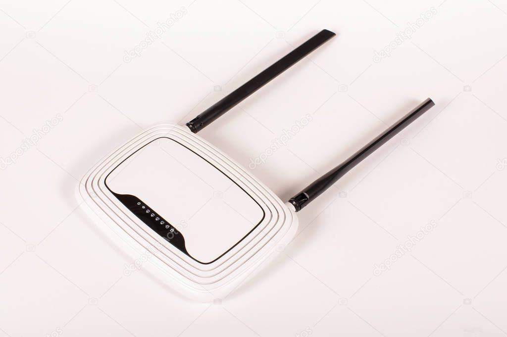 WiFi router isolated on the white background