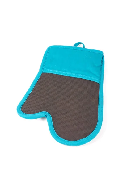 Blue oven glove isolated on the white background — Stock Photo, Image