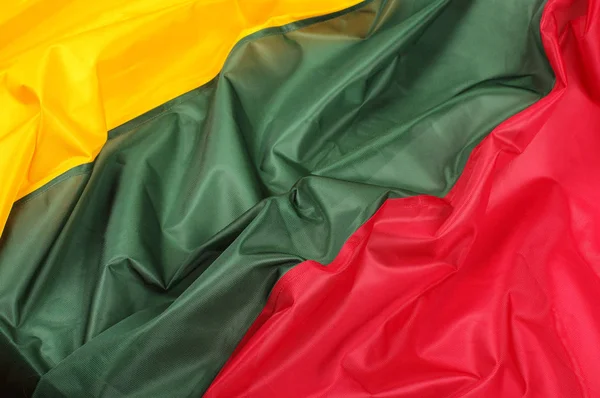 Abstract close-up van de vlag van Litouwen — Stockfoto