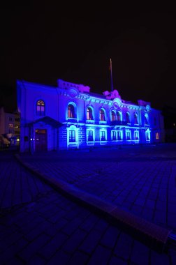 Kaunas Kaunas, L ışık gösterisi sırasında ışıklı Başkanlığı canlı