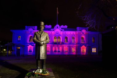 Kaunas Kaunas, L ışık gösterisi sırasında ışıklı Başkanlığı canlı