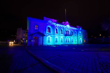 Kaunas Kaunas, L ışık gösterisi sırasında ışıklı Başkanlığı canlı