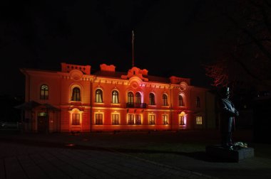 Kaunas Kaunas, L ışık gösterisi sırasında ışıklı Başkanlığı canlı
