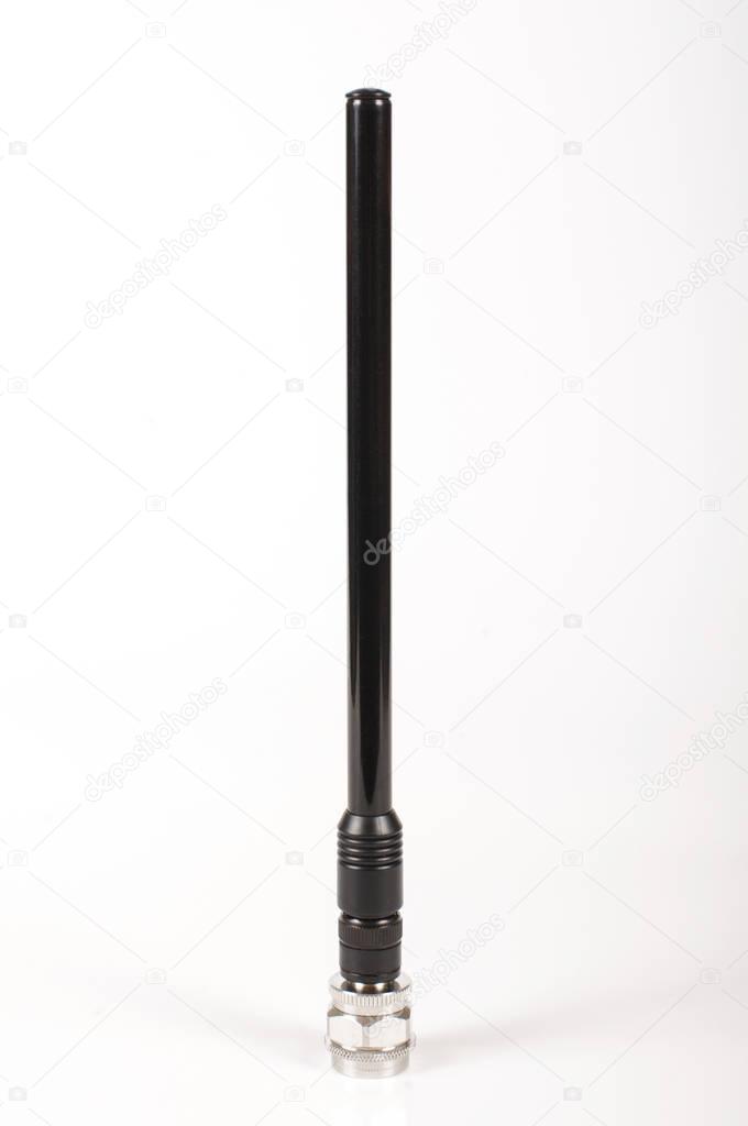 Telescopic monopole aerial isolated on the white background