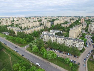 Kaunas, Litvanya Hava görünümünü bölgesinde Eiguliai