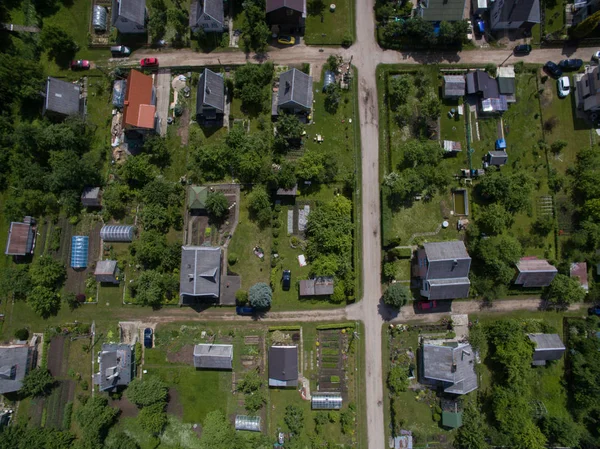 Schrebergarten (Gemeinschaftsgarten) silas in kaunas, Litauen — Stockfoto