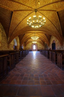 Trakai, Litvanya tarihi Ortaçağ Trakai Kalesi düşük açılı görünüş