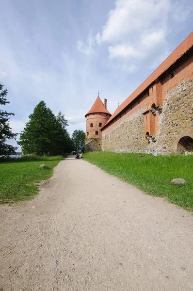 Pared lateral del castillo de Trakai — Foto de Stock
