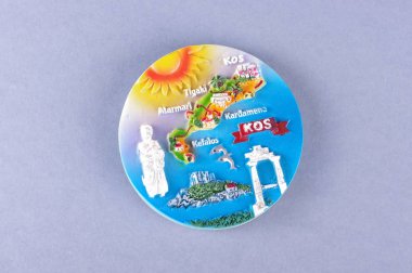 Kos Island, Yunanistan - 17 Temmuz 2016: Kos Adası Gre Hatıra
