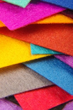 Çeşitli renk kare Tekstil tasarım örnekleri hissettim