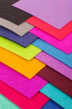 Çeşitli renk kare Tekstil tasarım örnekleri hissettim