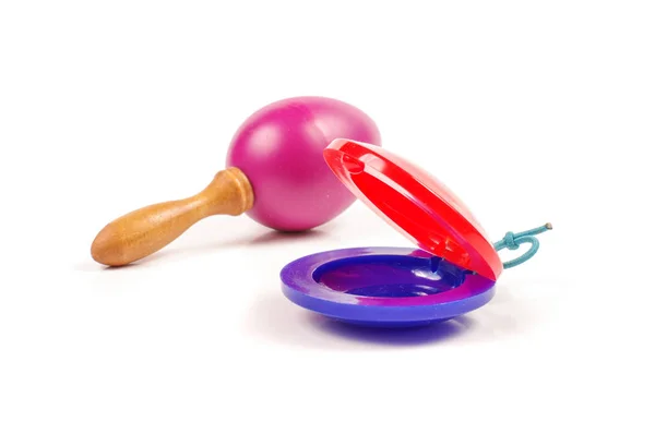 Child rattle and castanets — Stock Photo, Image