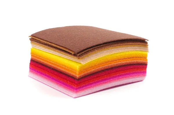 Различные цвета квадратные образцы войлока для текстиля — стоковое фото