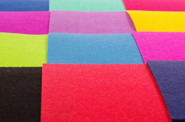 Verschiedene Farben quadratische Filzmuster für textile Gestaltung — Stockfoto
