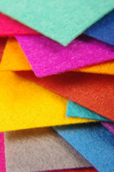 Различные цвета квадратные образцы войлока для текстиля
