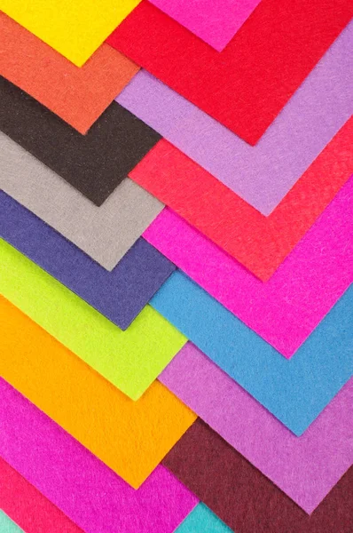 Verschiedene Farben quadratische Filzmuster für textile Gestaltung — Stockfoto