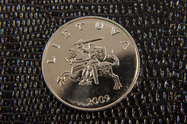 Metal Lithuanian coin — Stock Photo, Image