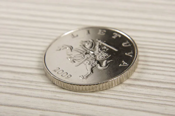 Eine Litas historische litauische Münze — Stockfoto