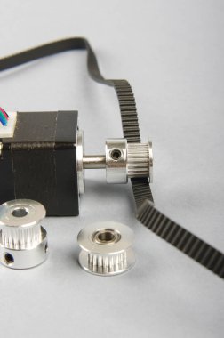 3D yazıcılar ve CNC makineleri için Stepper motoru ve zamanlama makara mekanik bölümü