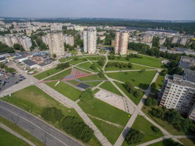 Litvanya, Kaunas 'taki Kalnieciai bölgesinin insansız hava aracı görüntüsü