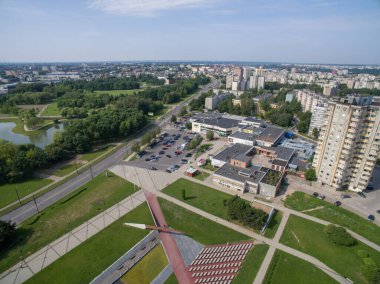 Litvanya, Kaunas 'taki Kalnieciai bölgesinin insansız hava aracı görüntüsü