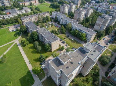Litvanya, Kaunas 'taki Kalnieciai bölgesinin insansız hava aracı görüntüsü