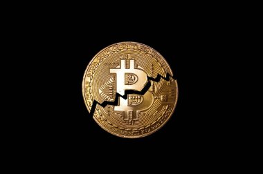 Bitcoin sanal para birimi, ama bu para Bitcoin 'in sembolü. Bitcoin baloncuğu kavramı