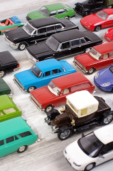 Hobby Colección Modelos Automóviles Fundidos Presión Obsoletos — Foto de Stock
