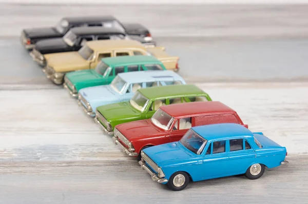 Hobby Samling Föråldrade Die Cast Bilmodeller — Stockfoto