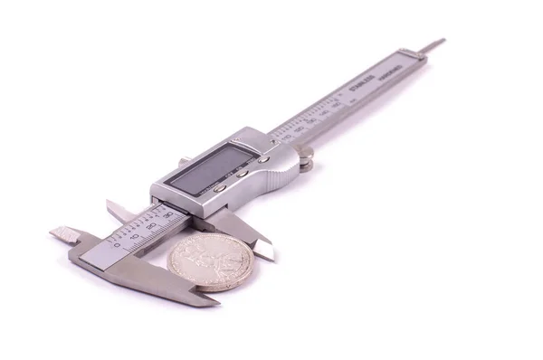 Precise Measurement Tool Stainless Steel Caliper Isolated — Stock Photo, Image
